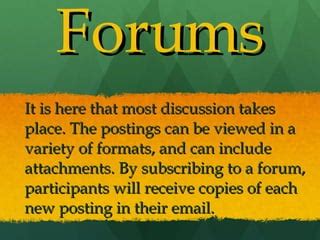 Moodle in English: Forums .